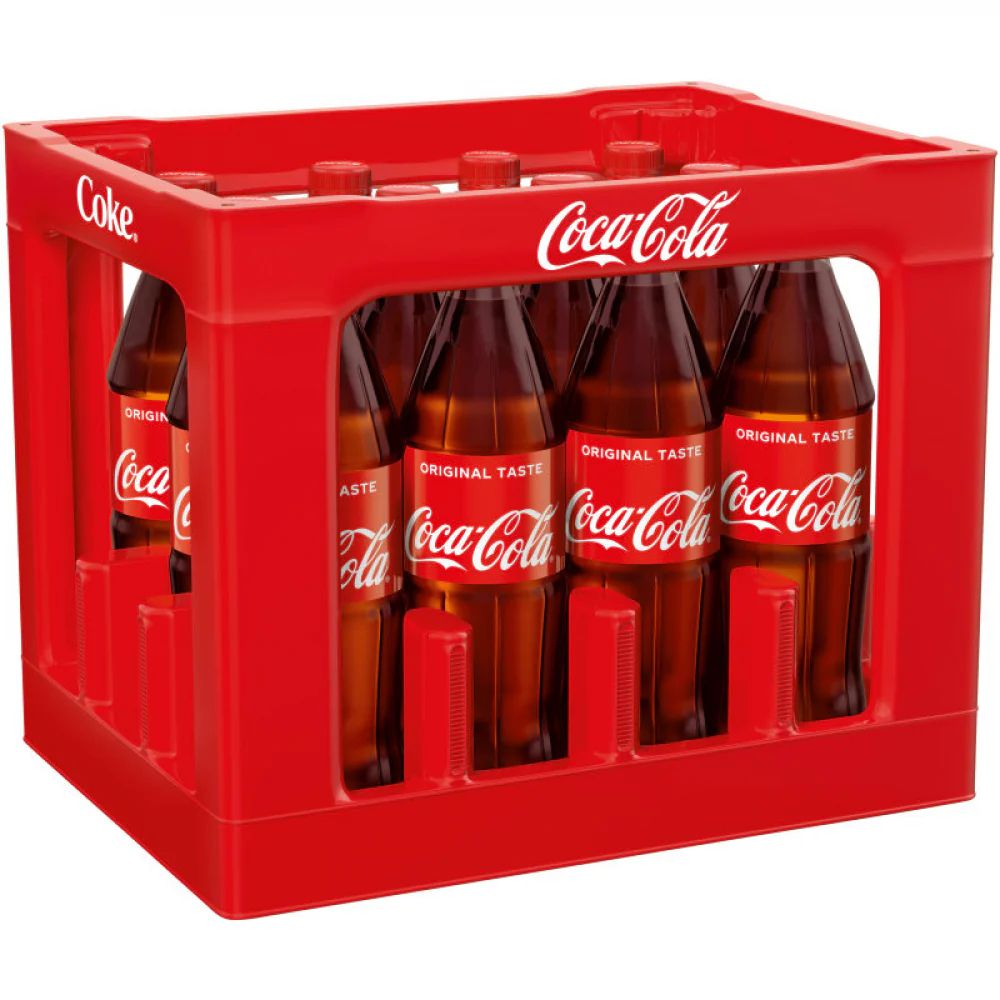 Coca-Cola, Kasten mit 12 x 1 Liter PET